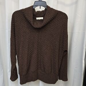 Chocolate Brown, Lightweight, Turtleneck Sweater